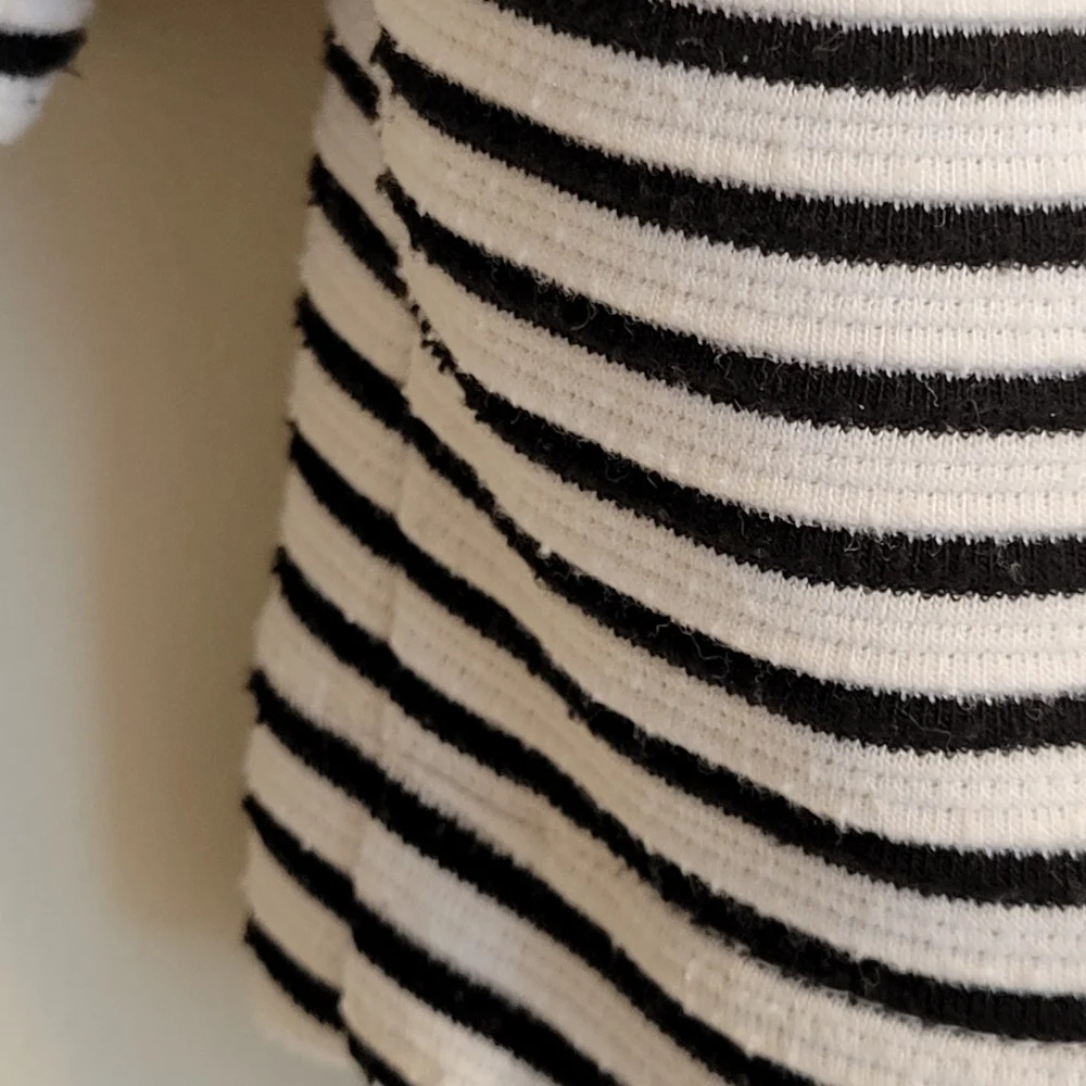 Cynthia Rowley Striped Black + White Crop Top, Large - Picture 7 of 11